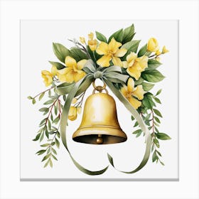 Bell With Flowers 3 Canvas Print
