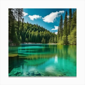 Lake In The Mountains 20 Canvas Print