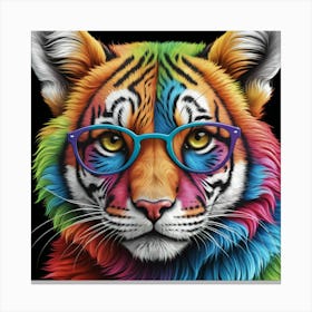 Tiger With Glasses 1 Canvas Print