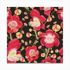 Floral Maximalist Pink Canvas Print