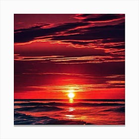 Sunset In The Ocean 20 Canvas Print