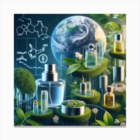 Perfumes And Cosmetics Canvas Print