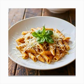 Penne With Basil Canvas Print