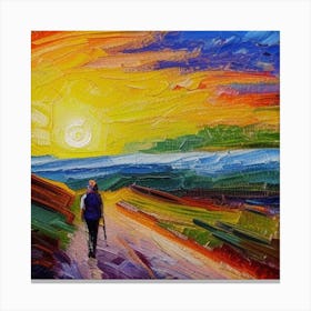 Sunset Walk Canvas Print