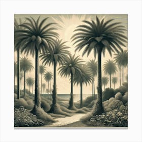 Palm Trees In The Sun Canvas Print