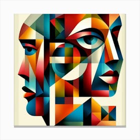 Abstract Portrait Of A Man Canvas Print