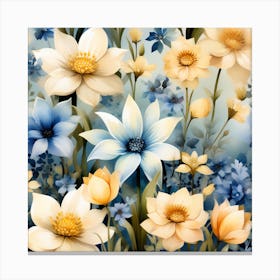 Floral Wallpaper 4 Canvas Print