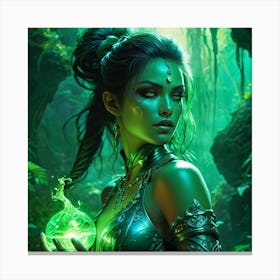 Glowing Poison Girl 7 Canvas Print
