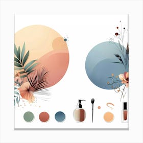 Make Up Cosmetics Set Canvas Print