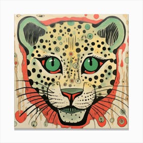 Abstract Snow Leopard Canvas Print