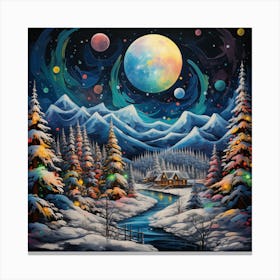 Christmas Forest Canvas Print