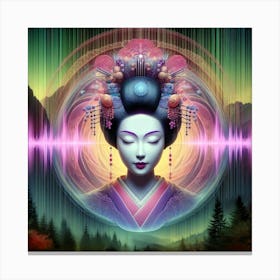 Creativel Geisha Illustration 124 Canvas Print