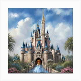 Cinderella Castle Art Print 7 Canvas Print