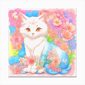 Kawaii Cat 1 Canvas Print