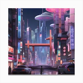 Futuristic City 30 Canvas Print