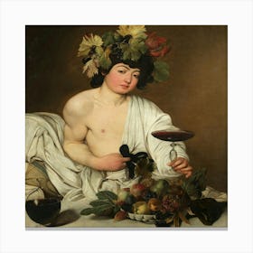 Bacchus (Circa 1598) Canvas Print