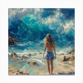 Girl On The Beach Canvas Print