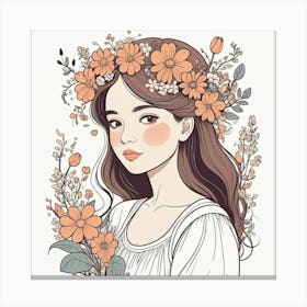 A flower girl 4 Canvas Print