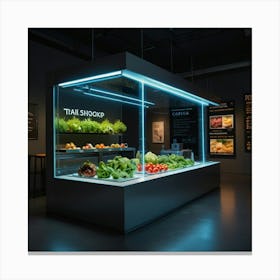 Food Display In A Museum Canvas Print