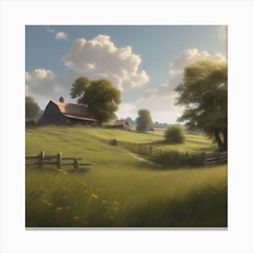 Farm In The Countryside 44 Canvas Print