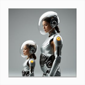 Two Robots 8 Canvas Print