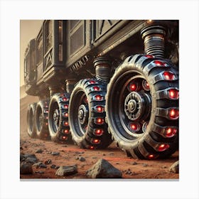 Mars Dominion Transit Rover Seismic Stabilizers Canvas Print