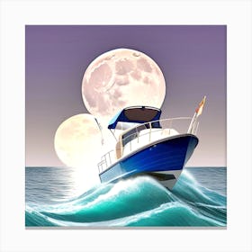 Boat On The Sea Canvas Print