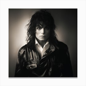 Black And White Photograph Of Michael Jackson 2 Canvas Print