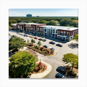 Outlet Georgia Community Mall Large Asphalt Car Drone Driving Southern City Infrastructur (7) Canvas Print