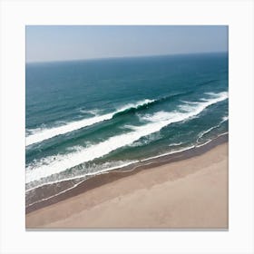 Aerial View Of A Beach Canvas Print