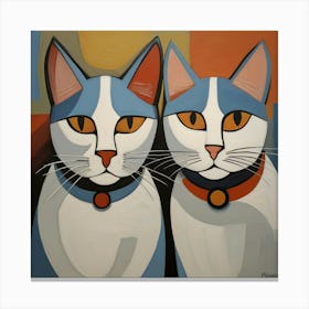 Two More Cats Canvas Print