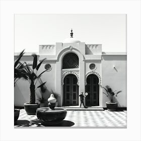 Courtyard Of The Hotel Canvas Print