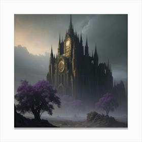 Castle in the mist Canvas Print