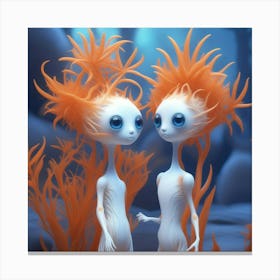 Two Aliens 1 Canvas Print