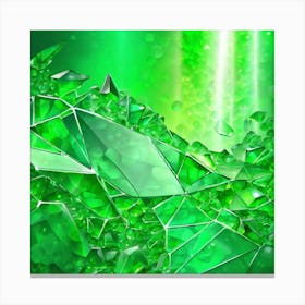 Green Glass Background Canvas Print