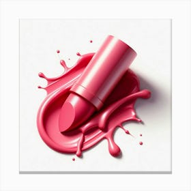 Lipstick Splatter 1 Canvas Print