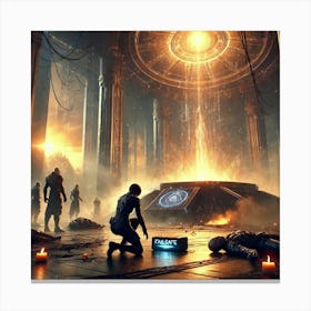 A Climactic And Emotional Sci Fi Scene Titled The Canvas Print