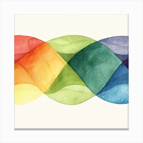 Rainbow Watercolor Painting Canvas Print