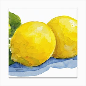 Lemons And Basil Canvas Print