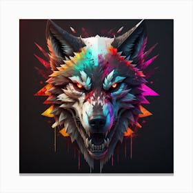 abstract wolf 2 Canvas Print