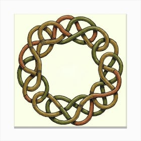 Flux Dev An Intricate Handdrawn Celtic Knot Design Featuring I 2 Canvas Print