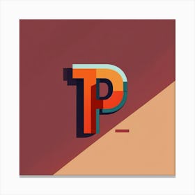 A Lettermark Of Letter P (2) Canvas Print