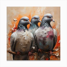 Pigeons 3 Canvas Print