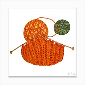 Pumpkin Sweater Canvas Print