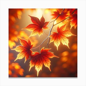 Autumn Leaves Background Canvas Print