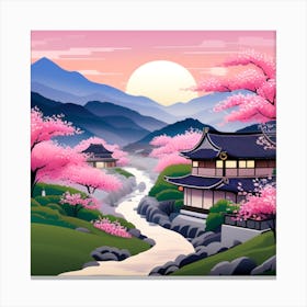 Japanese Landscape 2 Canvas Print