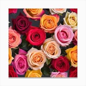 Colorful Roses 7 Canvas Print