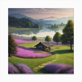 Lavender Field Canvas Print