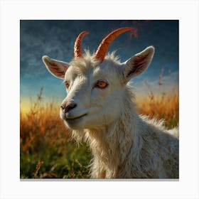 Goat With Horns 2 Canvas Print