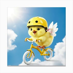 Leonardo Phoenix 09 A Playful Fluffy Yellow Chick With Bright 3 Canvas Print